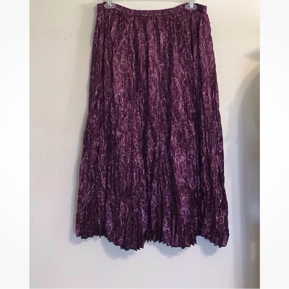 Elegant Purple and Blue Women's double sided Skirt. Size L/XL - Picture 3 of 9